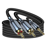 FOSI AUDIO 一分二音频线AUX线3.5mm转RCA双莲花电脑手机功放音箱音响音频连接线 3.5mm转RCA 1M