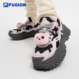 FILA FUSION斐乐潮牌女鞋BIANCO厚底潮鞋硬糖鞋跑步鞋 黑舞鞋/丁香灰紫-TL 38