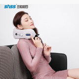 三和松石（shss） shss三和松石颈椎按摩枕按摩仪按摩器家用办公车载肩颈按摩器柔软舒适全自动U1 白+棕色
