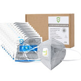 防护盾(Protection)口罩kn95男女防尘工业粉尘颗粒防护防飞沫一次性透气 灰色带阀 独立包装 10只 厂直发货