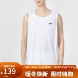 耐克（NIKE）男子T恤AS M NK DF TANK DFC SOLID运动服AR6070-100白色XXL码