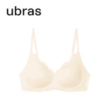 ubras花瓣杯软支撑文胸罩细肩带女士内衣女无钢圈聚拢燕麦奶-背心XL