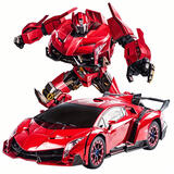赟娅非积木遥控汽车玩具赛车手势感应变形车金刚男孩玩具声控儿童礼物 23cm金刚一键变形车【充电版】 六一儿童节礼物彩盒