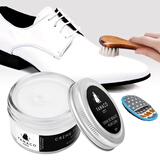 FAMACO法国进口鞋油皮鞋真皮保养油无色通用擦鞋套装皮具皮革护理绵羊油 398白色（白皮专用）