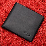 鳄鱼恤新年礼物纳帕纹头层牛皮男士钱包短款薄款票夹男生日送男友