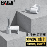 HAILE固线钉线卡墙钉6mm 网线钉子电话线圆形钢钉网线布线家装扣钉 100只装 ZD-6F-100