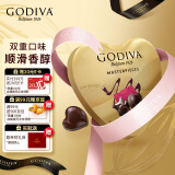 歌帝梵(GODIVA)经典大师心形黑巧克力礼盒12颗装85g生日礼物