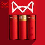 猫人（MiiOW）本命年内裤男士红色短裤头加肥加大码棉质四角裤婚庆大红平角裤 净色/金巾/印花 3条 2XL 【建议体重120-150斤】