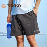 日高（NIKKO）户外运动速干裤男五分裤 夏季运动裤薄款篮球裤宽松 【升级款】深灰53 XXL