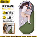 探险者（TAN XIAN ZHE）户外睡袋成人加厚加大加宽室内午休露营隔脏睡袋防寒秋冬季 【加宽无束缚10~15℃】军绿1.3KG