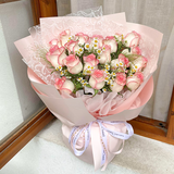 艾斯维娜鲜花速递11朵玫瑰花束送女友生日礼物全国同城配送 19朵艾莎玫瑰花束