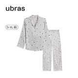 ubras流光满印情侣家居服套装男女同款睡衣