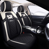 布兰特 布艺汽车坐垫全包四季通用座垫座套卡通刺绣座椅套五座全车套 考拉-神秘黑-标准版