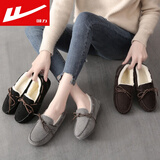 回力棉鞋女一脚蹬女鞋加绒女休闲豆豆鞋女鞋冬季老北京布鞋懒人鞋女