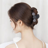 梦染马卡龙发夹后脑勺中号抓夹发卡女韩版优雅洗澡盘发夹子发饰鲨鱼夹 F017黑色抓夹