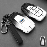 炫咔仕适用吉利星越L钥匙套2024款星悦l智擎云起天际版专用车扣壳男 黑白渐层【吉利标手绳皮扣】 吉利星越L