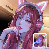 萌可儿猫耳朵无线蓝牙耳机头戴式新款闪灯粉色可爱耳机网红款学生女生二次元动漫萌高颜值送女友生日礼物 气质粉 默认1