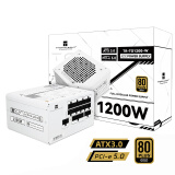 Thermalright(利民)  额定1200W TR-TG1200-W ATX3.0电源 金牌全模组 原生PCIE5.0 全日系电解电容 14CM小机身