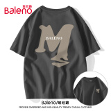 班尼路（Baleno）美式短袖男夏季青少年纯棉透气t恤男士潮牌创意字母百搭半袖上衣