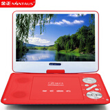 金正dvd播放机便携式 移动evd影碟机高清广场舞光盘播放器放碟机光碟机看戏 12英寸红色升级版 标配