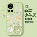 浅笙适用华为nova13手机壳BLK一AL80新款保护套nove硅胶软壳nova镜头全包5G防摔外壳小清新可爱少女款 【油画花-浅绿】送挂环 华为nova13