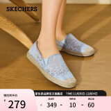 斯凯奇（Skechers）女鞋2024年渔夫鞋单鞋新中式蕾丝平底鞋浅口一脚蹬通勤鞋113025