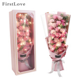 FirstLove33朵康乃馨玫瑰香皂花同城配送非鲜花520母亲节生日礼物送妈妈