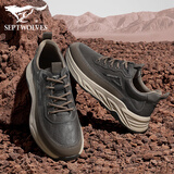 七匹狼男鞋秋冬季运动鞋男士休闲皮鞋复古风跑步鞋 3366卡其 41 -尺码偏大