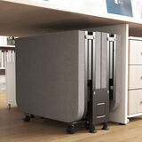 甄严选折叠床午休单人床躺椅行军床办公室午睡床医院陪护床四折床简易床 【升级乳胶】四折叠90*190#附8轮