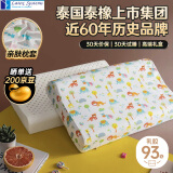 Latex Systems儿童枕头 泰国原装儿童乳胶枕芯 93%含量 3-16岁学生颈椎枕 丛林