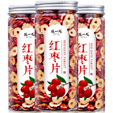 陈一凡 红枣片 新疆无核红枣片可干吃泡水养生茶花草茶罐装100g 三罐红枣片300g