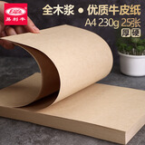 易利丰（elifo）25张230克a4牛皮纸打印纸厚硬牛皮卡纸 加厚凭证封面纸 绘图绘画纸