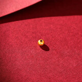 梦金园 圣诞礼物黄金转运珠足金本命年金珠手绳路路通送女友生日礼物