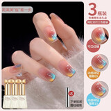 蜜糖小姐冰透裸色晶石猫眼指甲油胶2025年新款显白三色套装全套美甲店专用 动感碎钻猫眼09+10+可口红糖 无规格