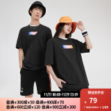 彪马（PUMA）官方 夏季男女同款情侣休闲印花圆领短袖T恤 SUMMER 623147 黑色-01 S(170/92A)