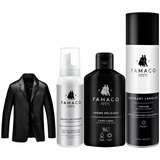 FAMACO 法国进口皮衣护理保养油 绵羊皮真皮保养黑色夹克油无色通用喷剂 清洁补色提亮套装（黑色）