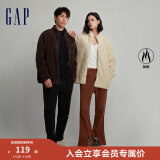 Gap男女装秋冬款LOGO抱抱绒立领运动卫衣817851休闲上衣 冰淇淋白 170/84A(XXS)