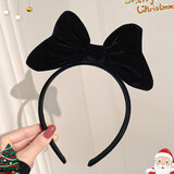 新年立体蝴蝶结发箍头饰女秋冬网红头箍发卡发饰 黑色蝴蝶结发箍