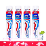 Aquafresh意大利牙膏通用三色按压式直立式三色进口薄荷味清新口 三色牙膏 三色牙膏-4支