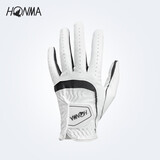 HONMA 【3只更便宜】高尔夫手套单只装运动手套 超纤布材质GC13227 左手白黑色*3只 #24