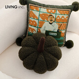 LIVING INC南瓜抱枕 北欧ins风创意可爱异形毛绒靠枕客厅沙发靠垫抱枕头飘窗 贝贝南瓜 Super-38x22 15cm