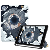 zoyu iPad保护套带笔槽10.2英寸2021款第9代适用苹果2020平板电脑第8代7三折保护壳 宇宙飞碟【配钢化膜】 iPad10.2英寸