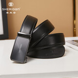 喜来登（SHERIDAN）新款 男士牛皮自动扣腰带 时尚商务裤带 生日礼物情人节 礼盒装 SH521569S
