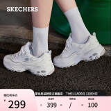 斯凯奇（Skechers）女鞋经典熊猫鞋复古老爹鞋蕾丝厚底小白鞋休闲运动鞋11959