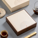 宣彩 茶饼收纳盒普洱茶茶饼盒357g茶饼礼盒空盒福鼎白茶包装盒空礼盒 茶趣典藏-米色-饼盒