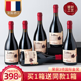 利藤【金奖/买1箱送1箱】红酒整箱法国进口AOP级干红葡萄酒送礼礼盒装 【15度蜡封】2箱共12瓶