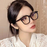 梵卡勒（FANKALE） 防蓝光辐射眼镜女过滤手机电脑有害光线无度数平光镜男女近视眼镜框电竞护目镜 9573亮黑框
