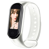 汇茗品 智能手环测心率血压男女情侣运动腕表彩屏多功能3跑步2计步4代手环5适用oppo苹果安卓 纯洁白【自定义表盘+音乐控制+天气显示】