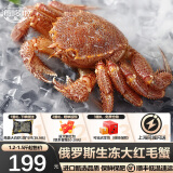 海哆啦【鲜活】俄罗斯进口生冻红毛蟹海鲜礼盒活蟹大螃蟹大毛蟹 【现货】生冻大红毛蟹1.2- 1.5斤