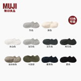 无印良品（MUJI）男式 合脚直角 运动船袜 袜子 男袜 DAC26A3S 灰色 25-27cm/40-44码